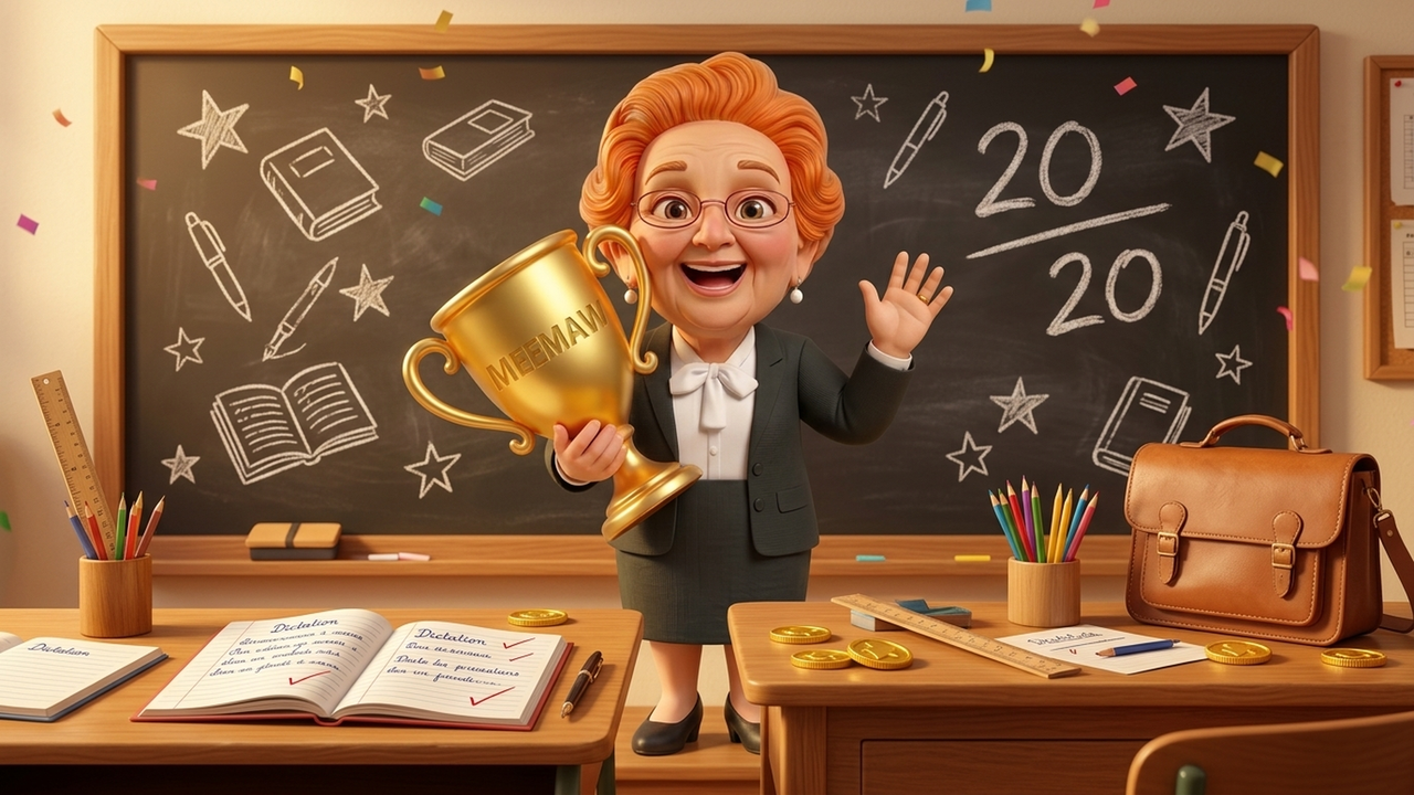 Meemaw Défi Dictée Rentrée 20/20